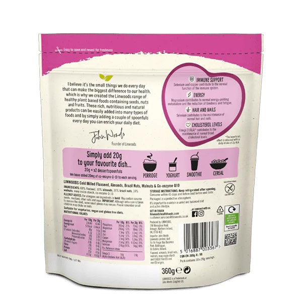 Linwoods Cold Milled Flaxseeds, Almonds, Brazil Nuts, Walnuts