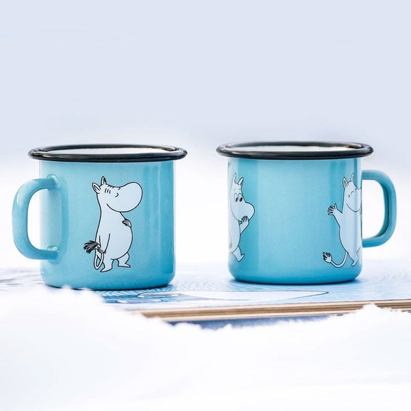 Moomin Enamel Mug - Moomintroll Light Blue 0.25L