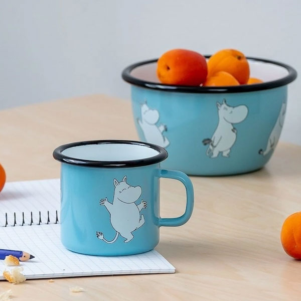 Moomin Enamel Mug - Moomintroll Light Blue 0.25L