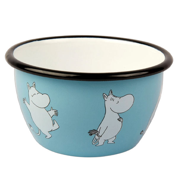 Moomin Enamel Bowl -  Moomintroll Light Blue 0.6L