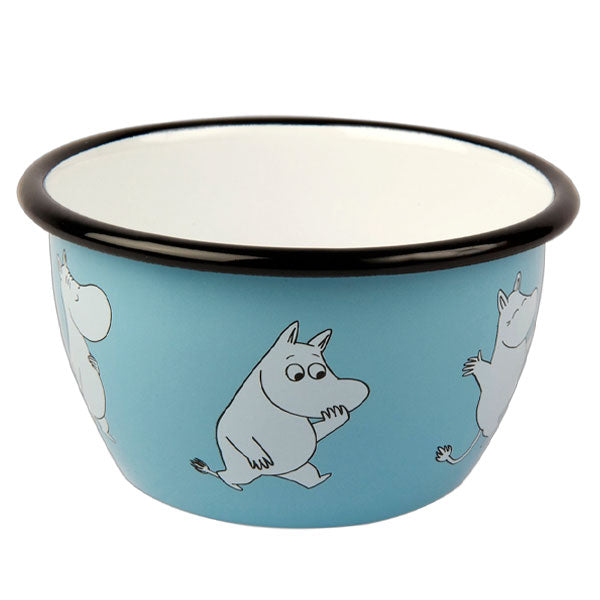 Moomin Enamel Bowl -  Moomintroll Light Blue 0.6L