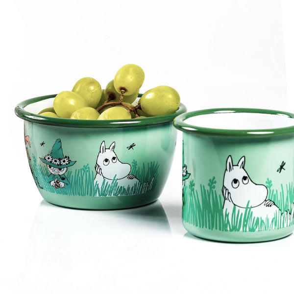 Moomin Enamel Bowl - In the Garden 0.3L