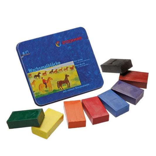 Stockmar 8 Blocks Crayons in Tin Case