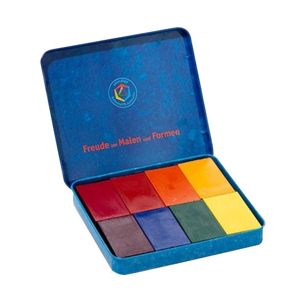 Stockmar 8 Blocks Crayons Waldorf in Tin Case