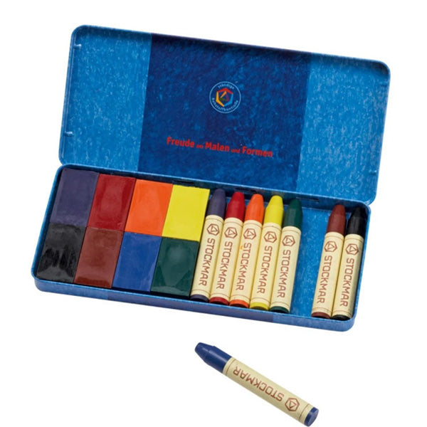 Stockmar Mixed Wax Crayons in Tin Case