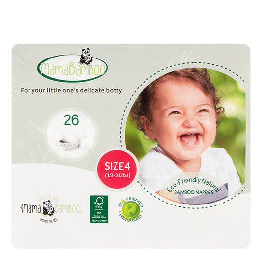 Mama Bamboo Sustainable Bamboo Nappies- Size 4