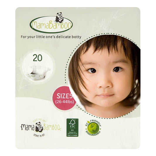 Mama Bamboo Sustainable Bamboo Nappies - Size 5