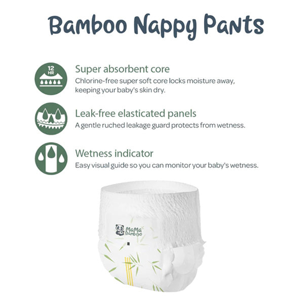 Mama Bamboo Sustainable Bamboo Nappy Pants - Size 4