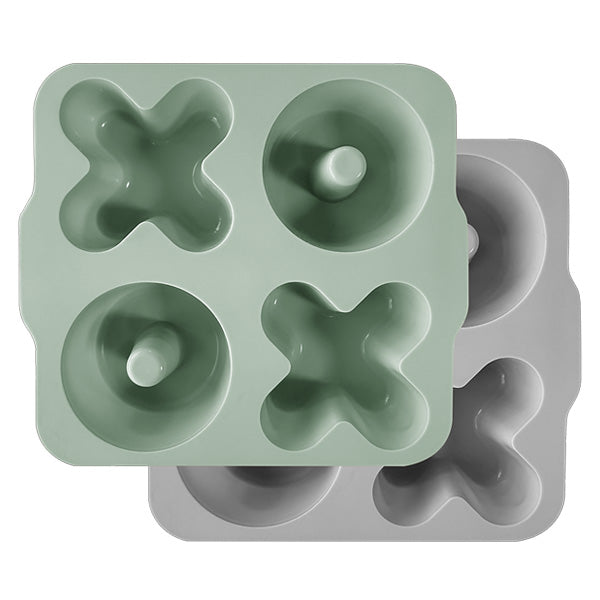 MiniKOiOi Silicone Cake Mould - XOXO - River Green / Powder Grey