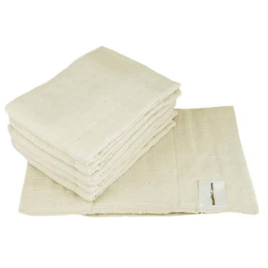 MuslinZ Organic Cotton Muslin Prefolds 6 Pack