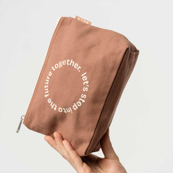 Mela Organic Cotton Big Pouch Nougat Print