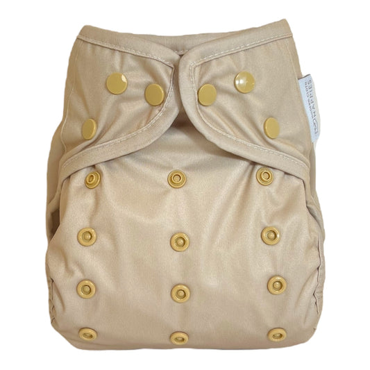 One Size Reusable Cloth Nappy Wrap - Soft Sand