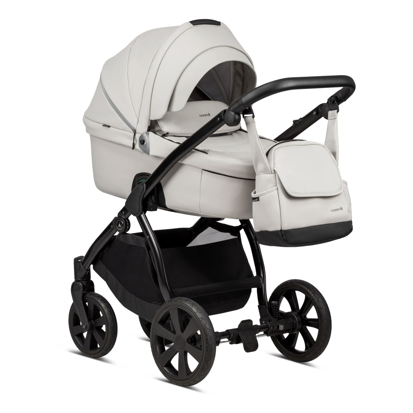 Noordi Fjordi V1 Leather 3in1 with Joie i-Snug 2 Car Seat, Cloud