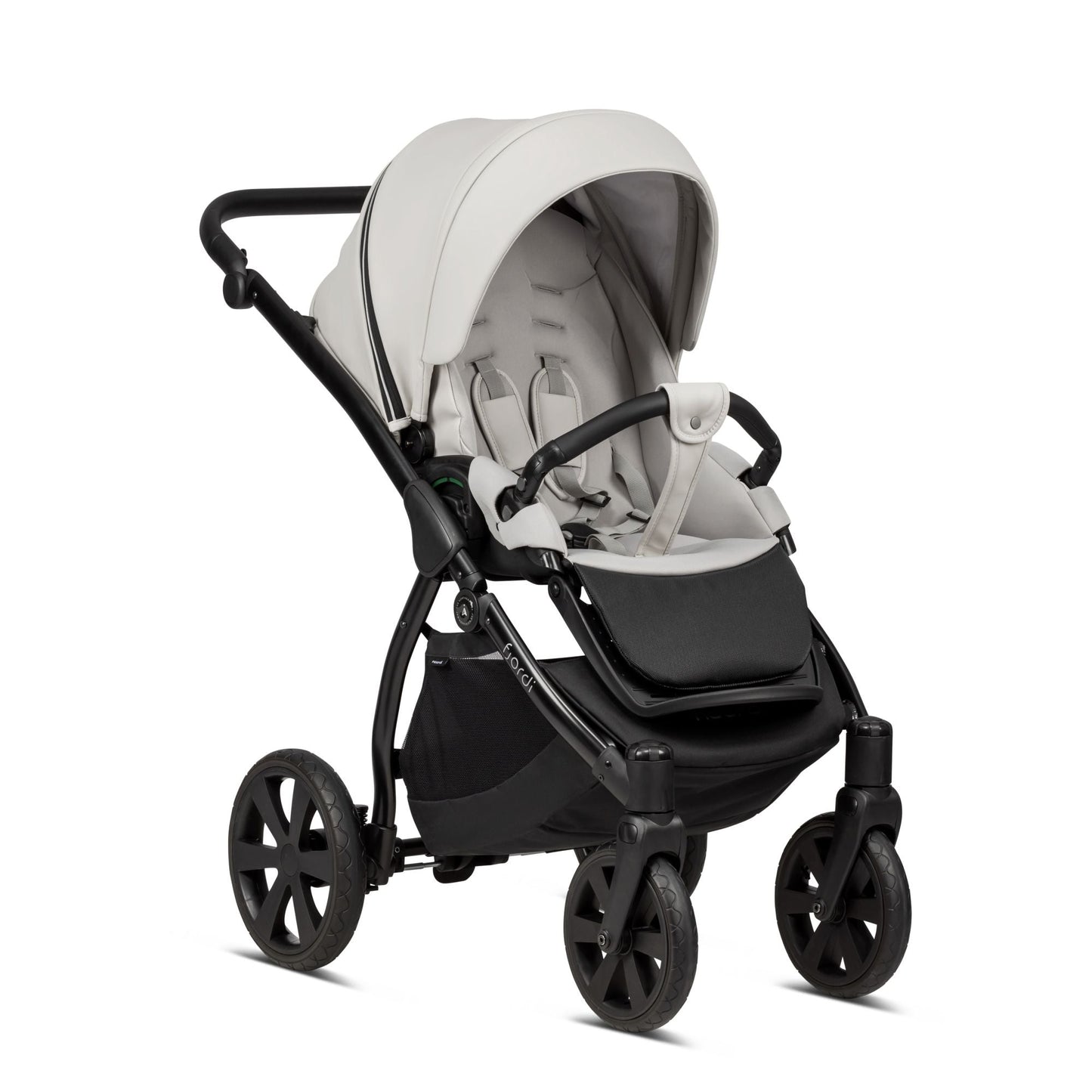 Noordi Fjordi V1 Leather 3in1 with Joie i-Snug 2 Car Seat, Cloud