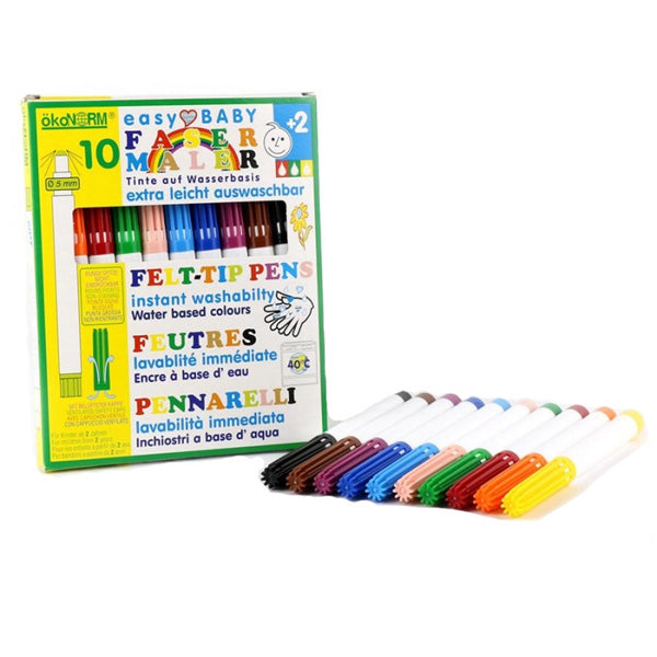 OkoNorm Water Based Felt-tip Pens - 10 colours