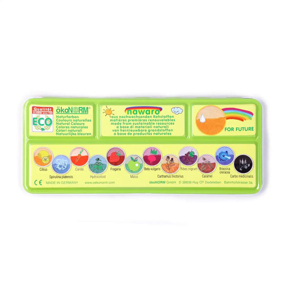 OkoNorm Nawaro Natural Watercolour Paintbox 12 Colours