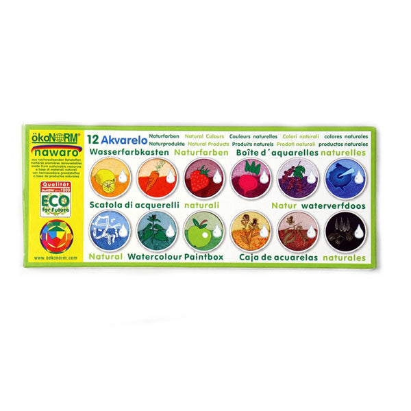 OkoNorm Nawaro Natural Watercolour Paintbox 12 Colours