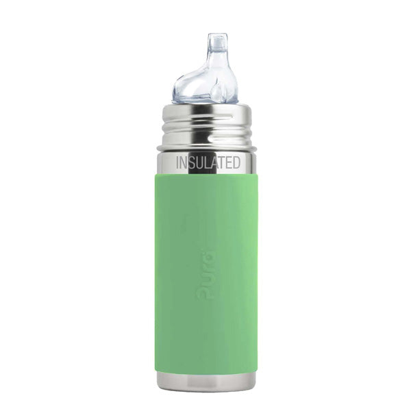 Pura Kiki 9oz Vacuum Insulated Sippy Bottle - Moss Sleeve