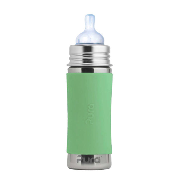 Pura Kiki 11oz Infant Bottle - Moss Sleeve