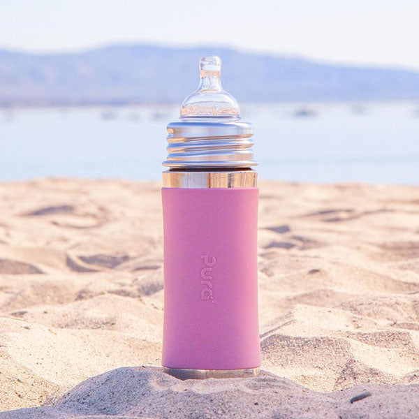 Pura Kiki 11oz Infant Bottle - Rose Sleeve