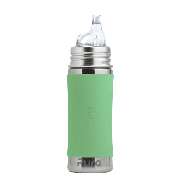 Pura Kiki 11oz Toddler Sippy Bottle - Moss Sleeve