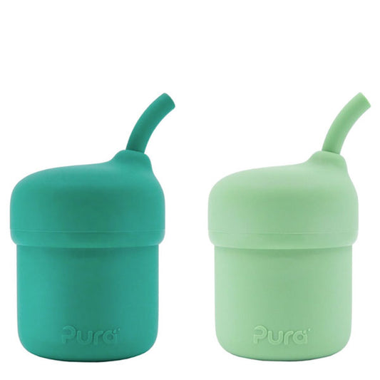 Pura my-my Straw Cup Set of 2 -  Mint / Moss