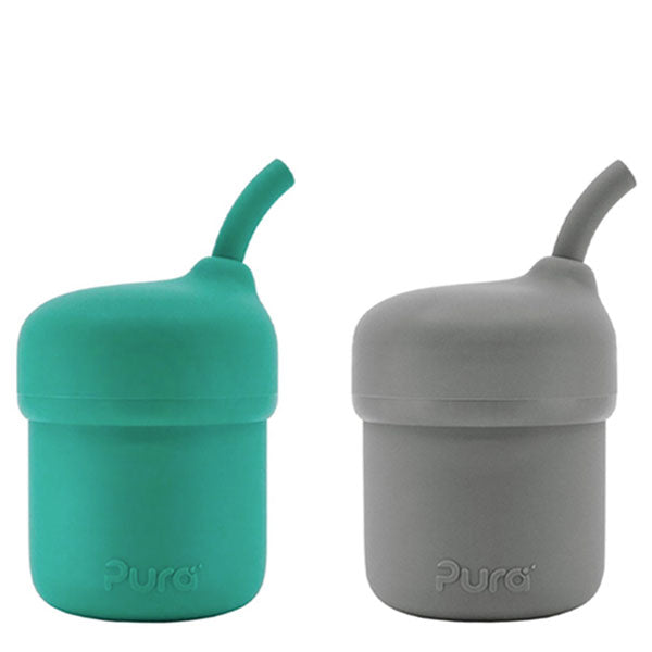 Pura my-my Straw Cup Set of 2 -  Mint / Slate