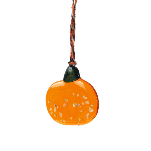 Pica Pica Fused Glass Pumpkin Decoration Clear