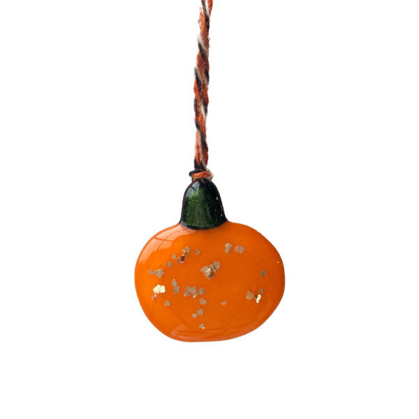 Pica Pica Fused Glass Pumpkin Decoration Solid