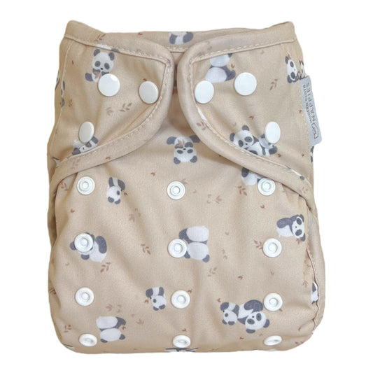 One Size Reusable Cloth Nappy Wrap - Pandas