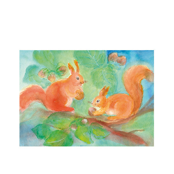Postcard Two Squirrels - Dorothea Schmidt