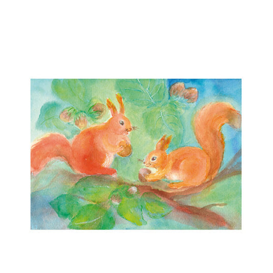 Postcard Two Squirrels - Dorothea Schmidt