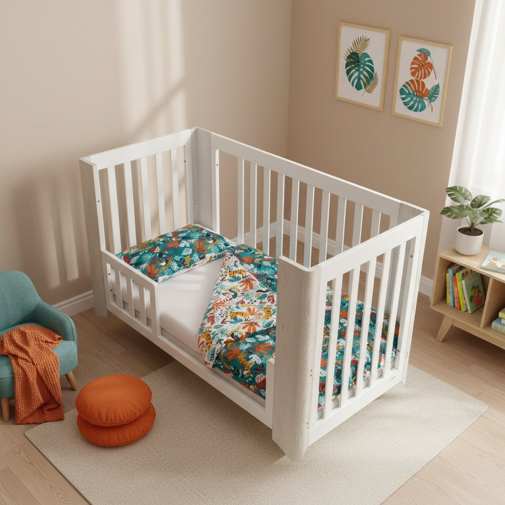 Rainforest Organic Cotton Junior All-in-One 4.0 Tog Quilt Bedding Set