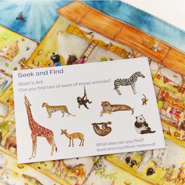 Sarah's Silks Noah's Ark Seek & Find Mini Playsilk