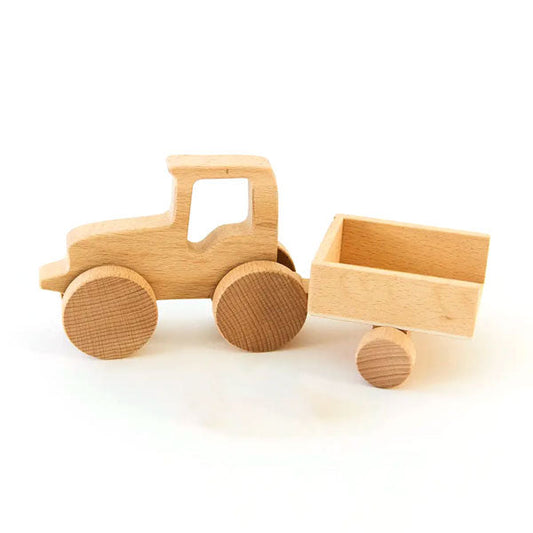 Sarah's Silks Wooden Tractor & Trailer