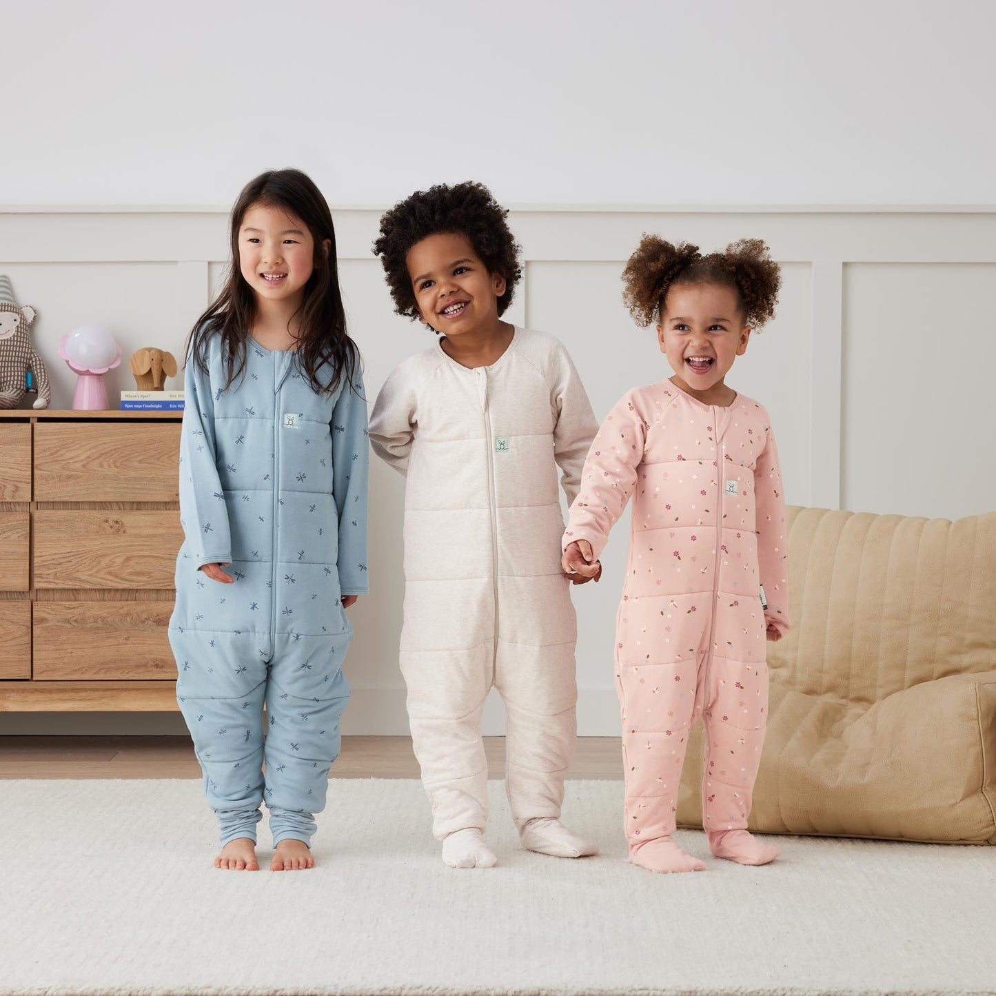 ergoPouch - Organic Winter Long Sleeved Sleep Onesie - Dragonflies 2.5 TOG