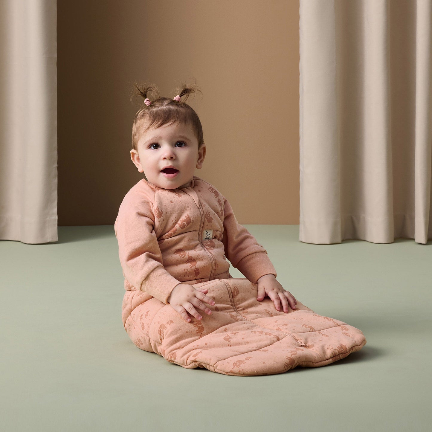 ergoPouch - Organic Winter Jersey Sleeping Bag - Elephant Parade 3.5 TOG