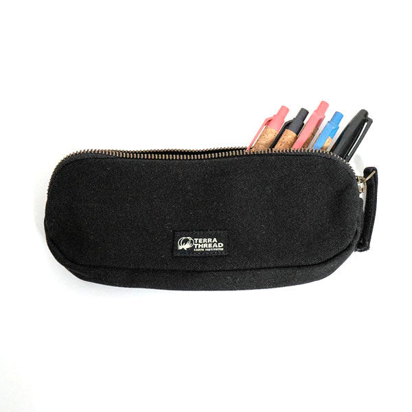 Terra Thread Bataí Organic Cotton Pencil Case Ivory Black