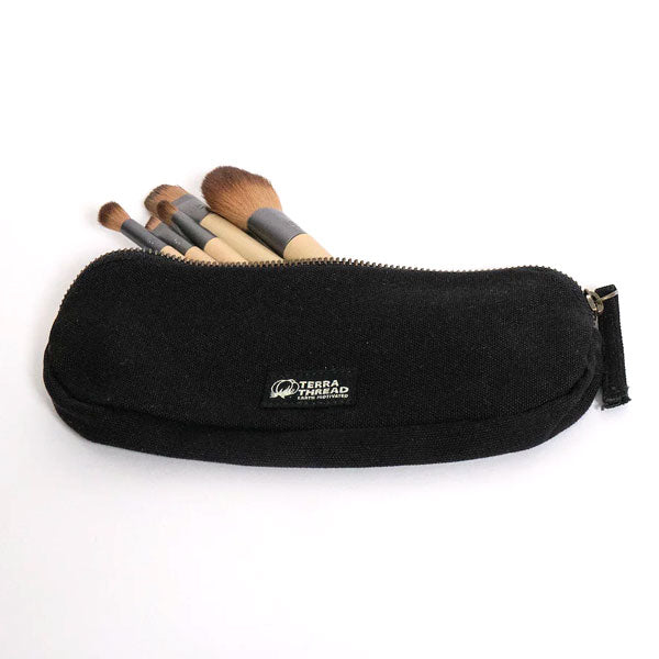 Terra Thread Bataí Organic Cotton Pencil Case Ivory Black