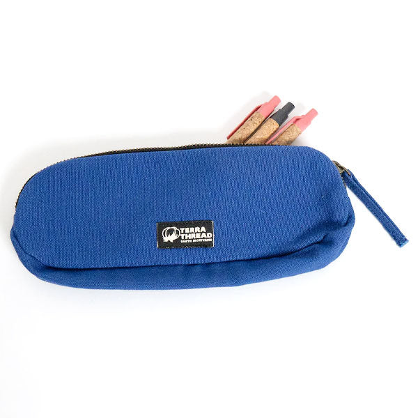 Terra Thread Bataí Organic Cotton Pencil Case Tidal Blue