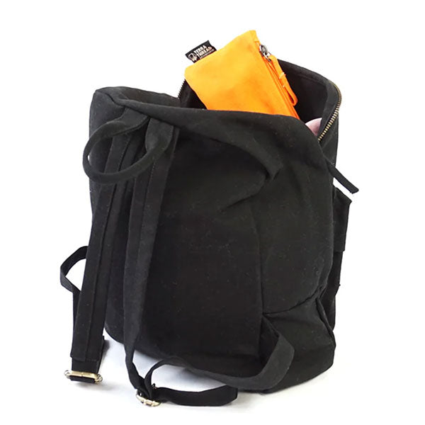 Terra Thread Organic Cotton Zem Mini Backpack Ivory Black