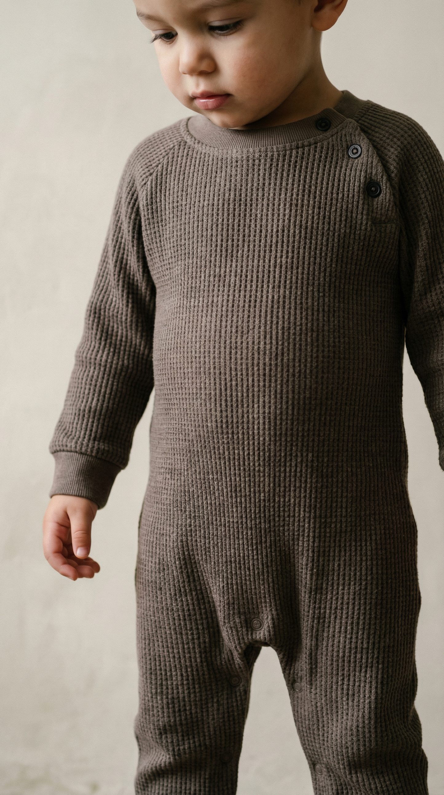 Waffle Long-Sleeve Baby All in One