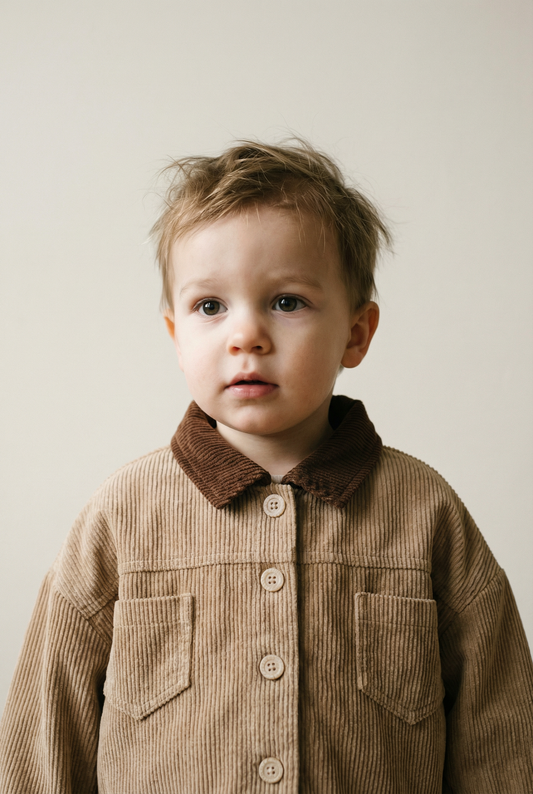 Corduroy Contrast Collar Jacket