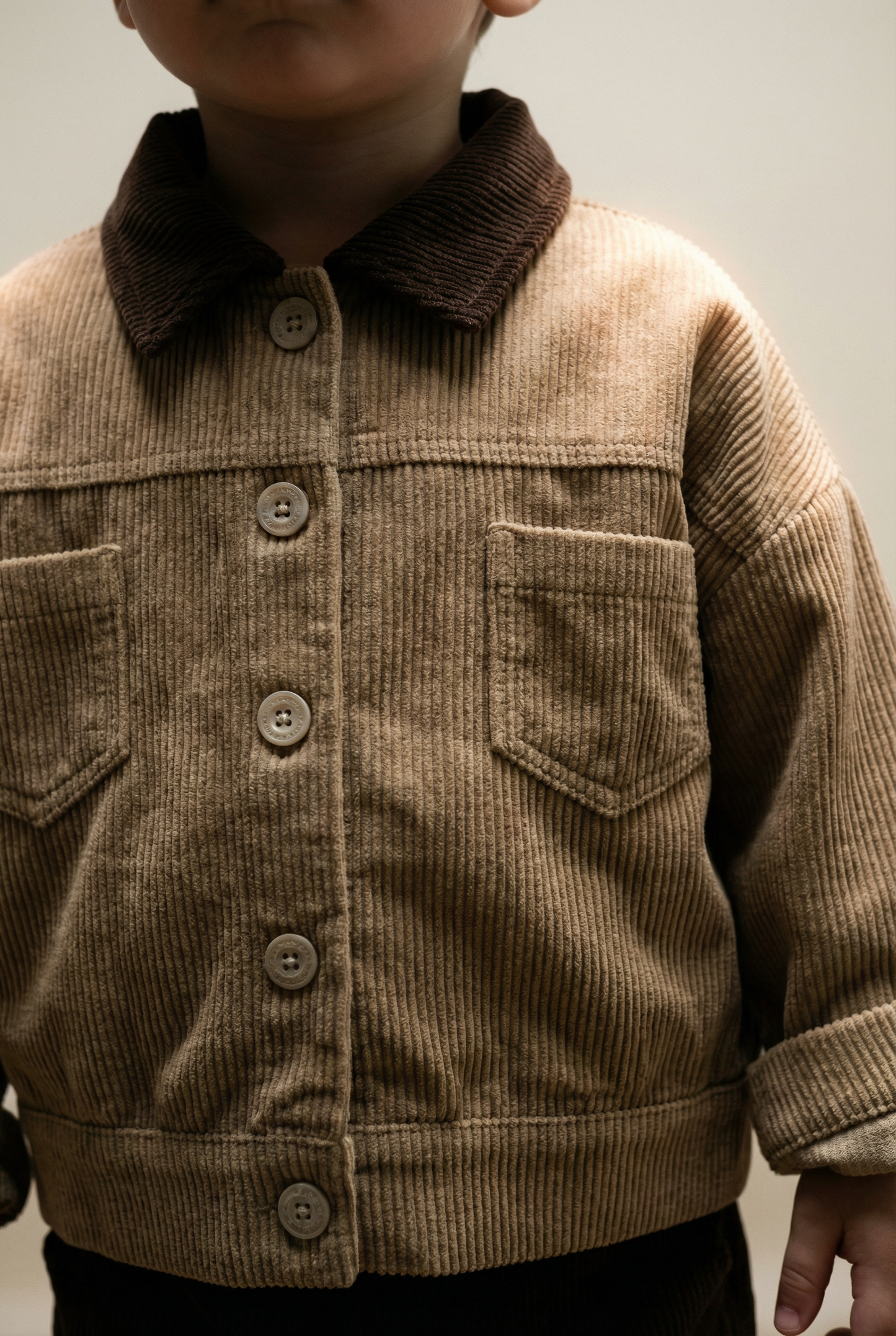 Corduroy Contrast Collar Jacket