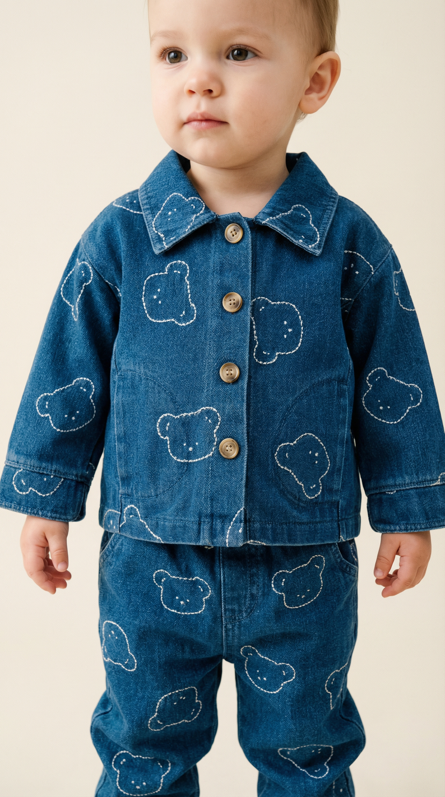 Bear Print Jacket & Jogger Set (2-Piece)