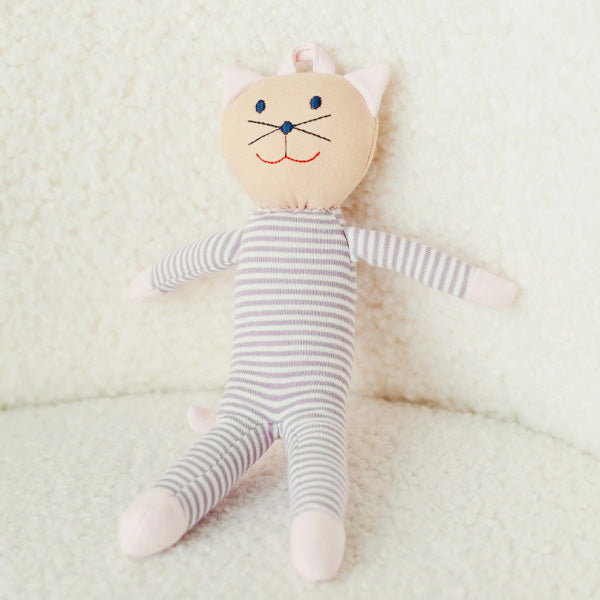 Organic Cotton Scrappy Cat Kitty - Lilac