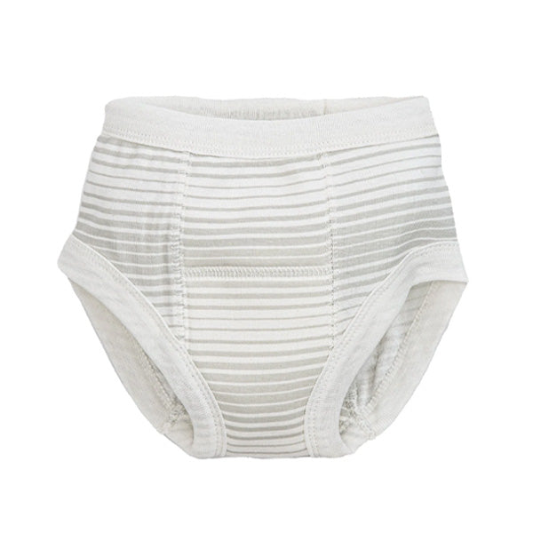 Organic Potty Training Pants grey stripe 12 - 24 months