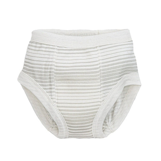 Organic Potty Training Pants grey stripe 12 - 24 months