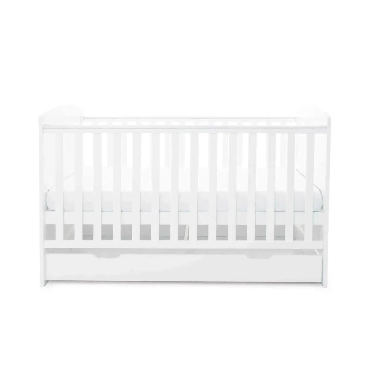 Ickle Bubba Coleby Classic Cot Bed & Under Drawer White - Without Mattress