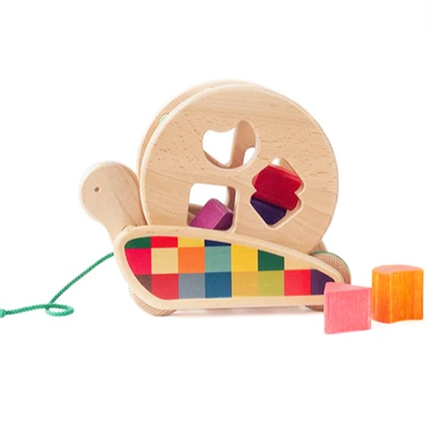 Bajo Pull Along Snail Shape Sorter